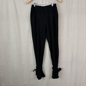 Tov Los Angeles Fleece Pants Women 38 2/4 Paper Bag Hem Soft Eclectic Boho Comfy